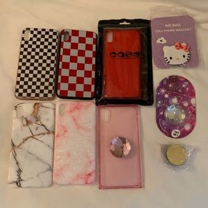 iPhone XS MAX phone case and grip holder bundle